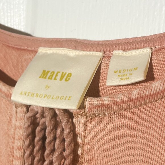 Pink Anthropologie Maeve Jeanne Puff Sleeve Sweatshirt Top - Picture 5 of 11